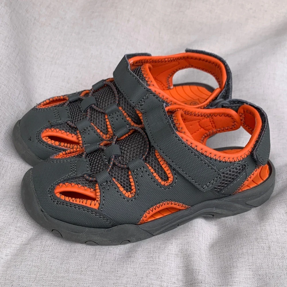 Kids Outdoor Adventure Sandals - Gray and Orange